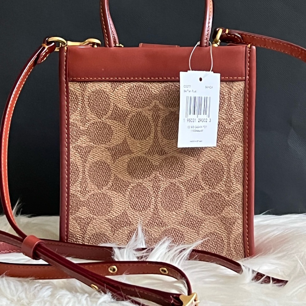 C5277 - Coach Mini Cashin Tote in Signature Canvas - Picture 3 of 12